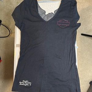 Harley Davidson top with Eagle (and cutout) on back. New without tag